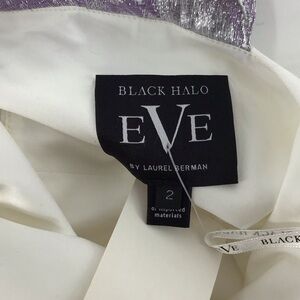 Black Halo Eve Cream and Silver Dress